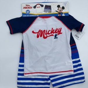 Disney Mickey Mouse Rash Guard and Swim Trunks Outfit Set Infant to Toddler